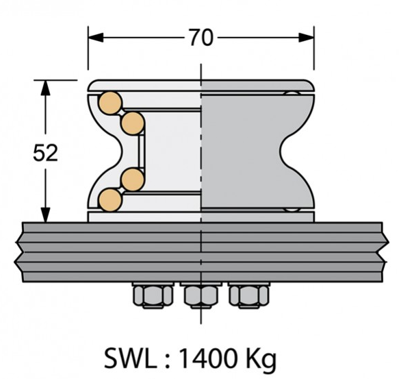 ANTAL Réa plat pont tulip 70 mm